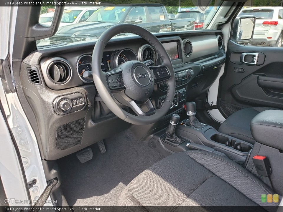 Black Interior Front Seat for the 2019 Jeep Wrangler Unlimited Sport 4x4 #134589388