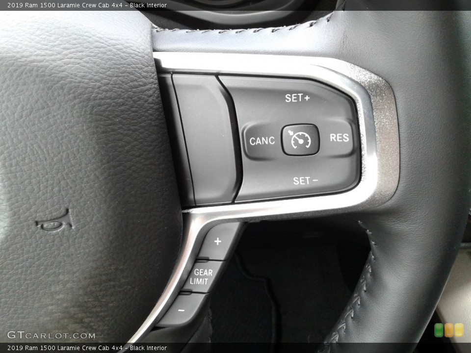 Black Interior Steering Wheel for the 2019 Ram 1500 Laramie Crew Cab 4x4 #134589418