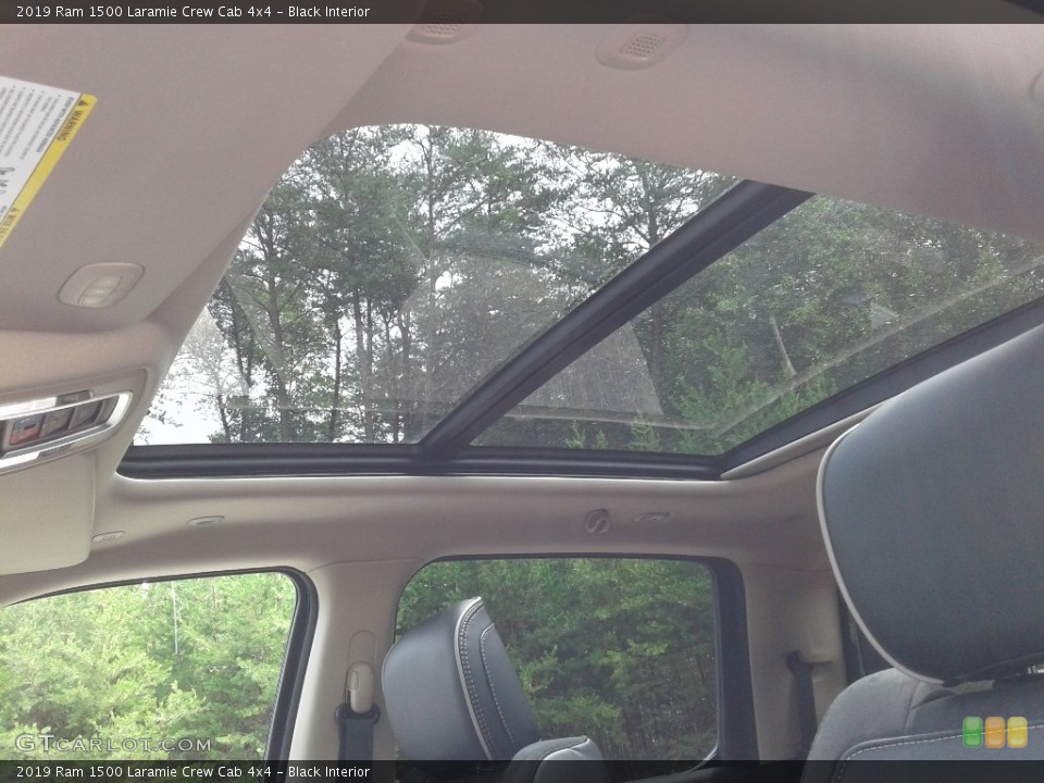 Black Interior Sunroof for the 2019 Ram 1500 Laramie Crew Cab 4x4 #134589781