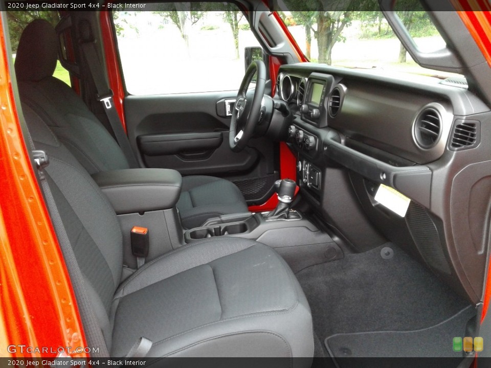 Black Interior Front Seat for the 2020 Jeep Gladiator Sport 4x4 #134590309