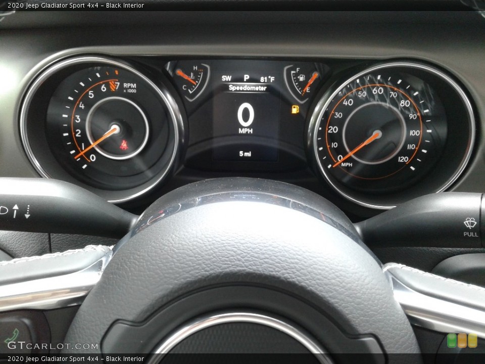 Black Interior Gauges for the 2020 Jeep Gladiator Sport 4x4 #134590414