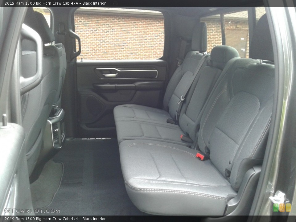 Black Interior Rear Seat for the 2019 Ram 1500 Big Horn Crew Cab 4x4 #134591017