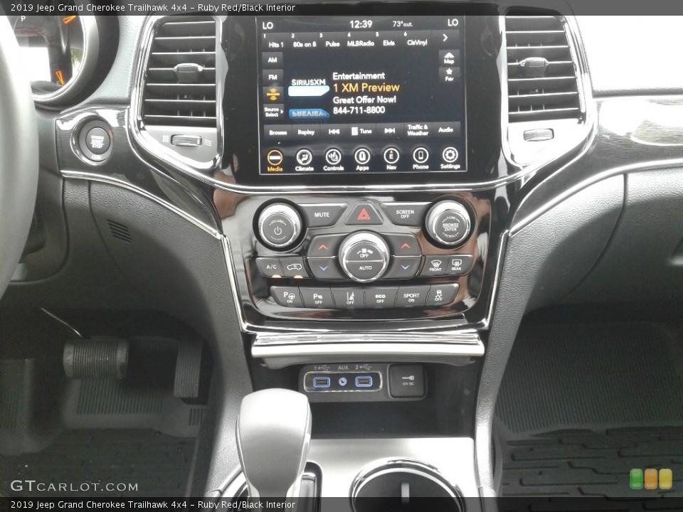 Ruby Red/Black Interior Controls for the 2019 Jeep Grand Cherokee Trailhawk 4x4 #134601175