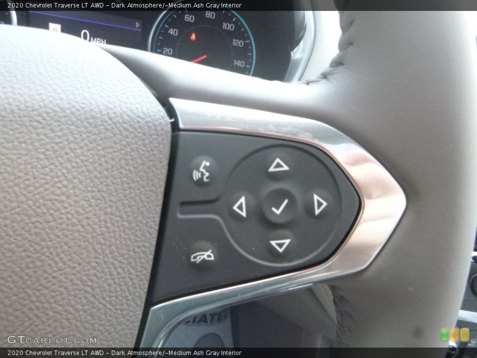 Dark Atmosphere/­Medium Ash Gray Interior Steering Wheel for the 2020 Chevrolet Traverse LT AWD #134609151