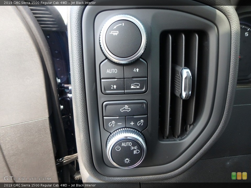 Jet Black Interior Controls for the 2019 GMC Sierra 1500 Regular Cab 4WD #134615253