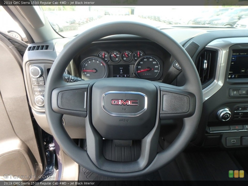 Jet Black Interior Steering Wheel for the 2019 GMC Sierra 1500 Regular Cab 4WD #134615271