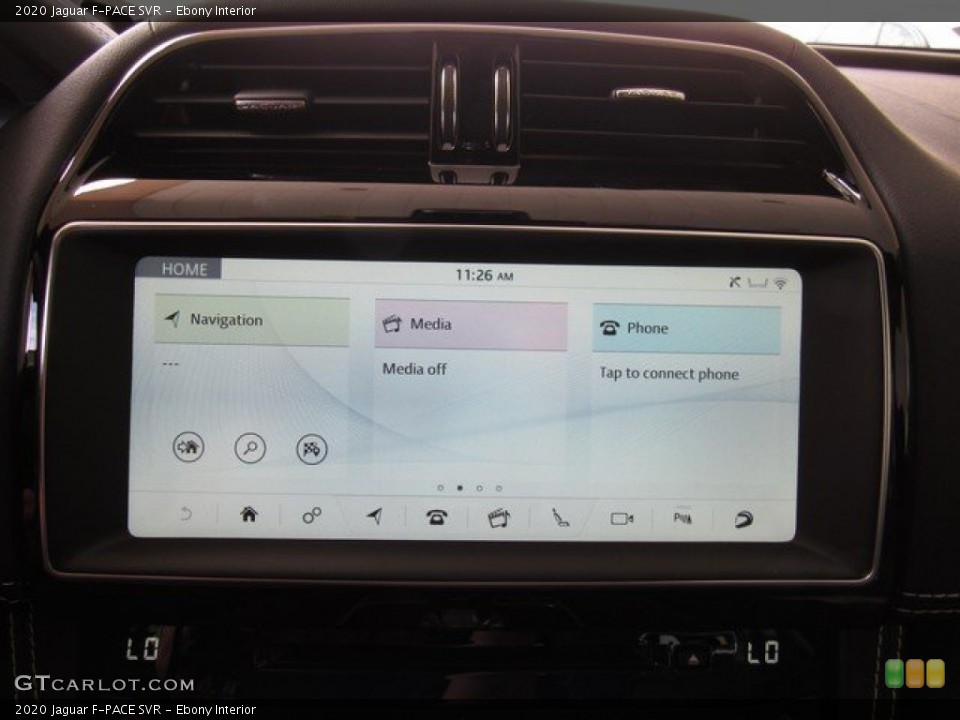 Ebony Interior Controls for the 2020 Jaguar F-PACE SVR #134618820