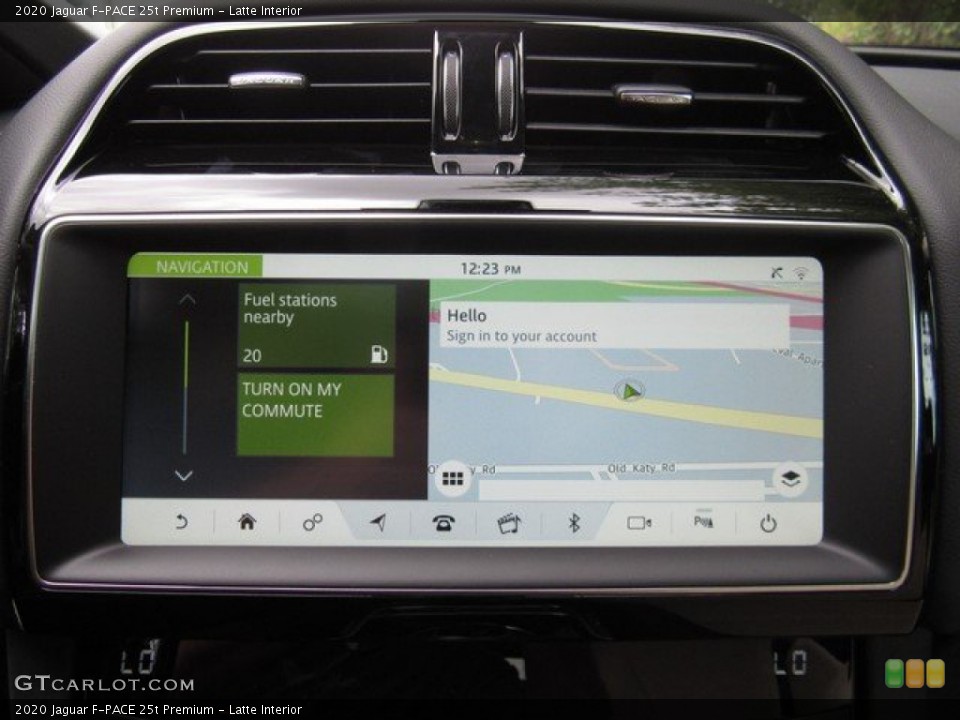 Latte Interior Navigation for the 2020 Jaguar F-PACE 25t Premium #134619426