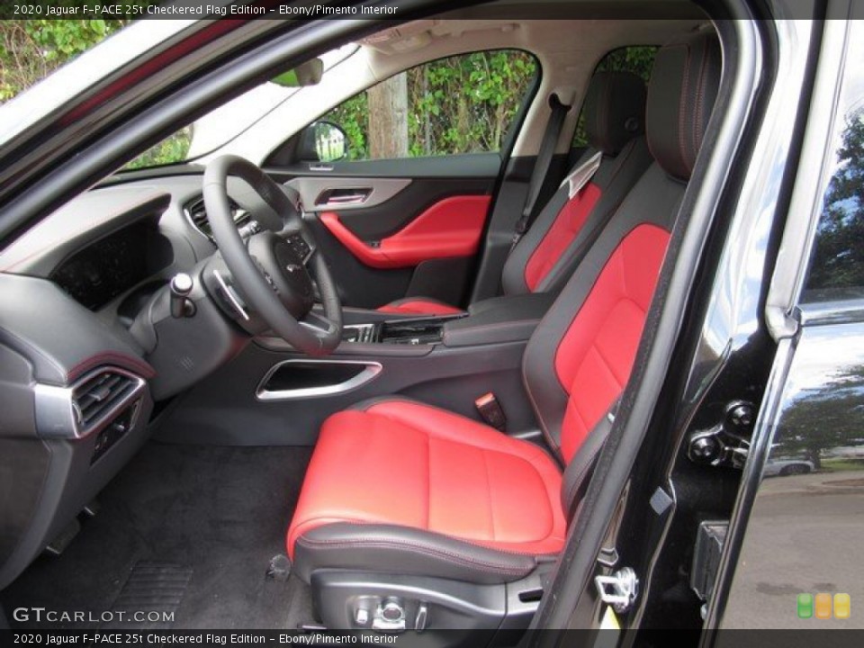 Ebony/Pimento Interior Photo for the 2020 Jaguar F-PACE 25t Checkered Flag Edition #134619555
