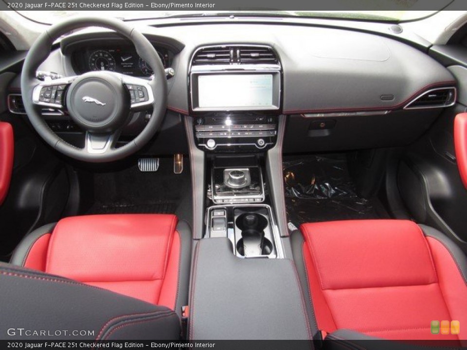 Ebony/Pimento Interior Dashboard for the 2020 Jaguar F-PACE 25t Checkered Flag Edition #134619565