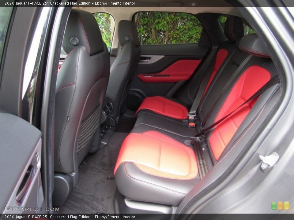 Ebony/Pimento Interior Rear Seat for the 2020 Jaguar F-PACE 25t Checkered Flag Edition #134619579