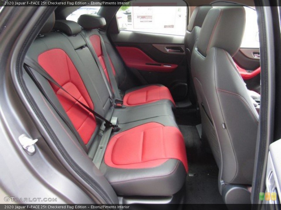 Ebony/Pimento Interior Rear Seat for the 2020 Jaguar F-PACE 25t Checkered Flag Edition #134619771
