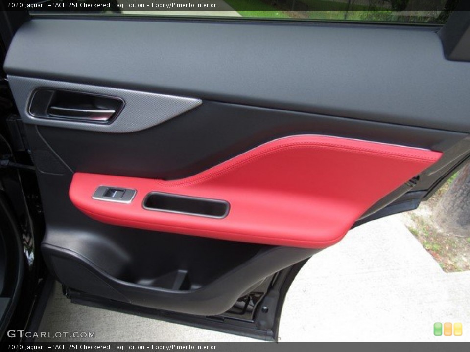 Ebony/Pimento Interior Door Panel for the 2020 Jaguar F-PACE 25t Checkered Flag Edition #134619828