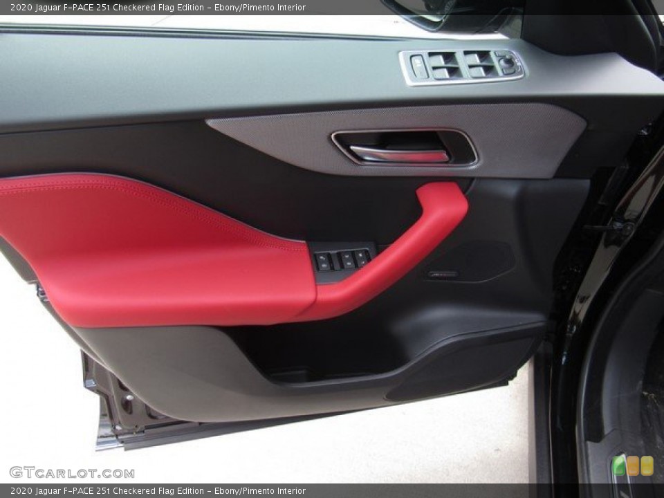 Ebony/Pimento Interior Door Panel for the 2020 Jaguar F-PACE 25t Checkered Flag Edition #134619858