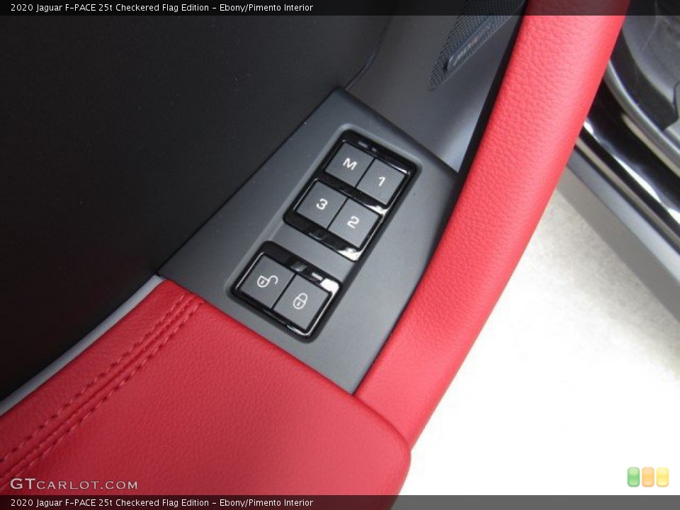 Ebony/Pimento Interior Controls for the 2020 Jaguar F-PACE 25t Checkered Flag Edition #134619870