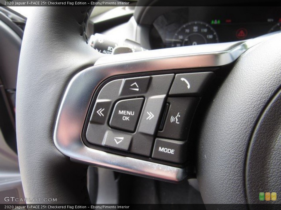 Ebony/Pimento Interior Steering Wheel for the 2020 Jaguar F-PACE 25t Checkered Flag Edition #134619930