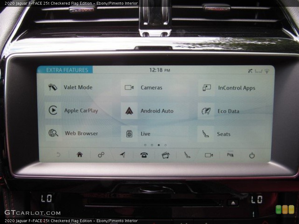 Ebony/Pimento Interior Controls for the 2020 Jaguar F-PACE 25t Checkered Flag Edition #134619990