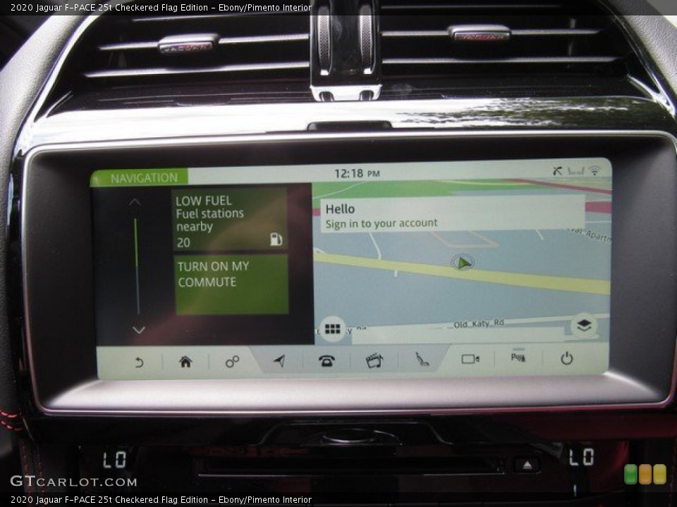 Ebony/Pimento Interior Navigation for the 2020 Jaguar F-PACE 25t Checkered Flag Edition #134620011