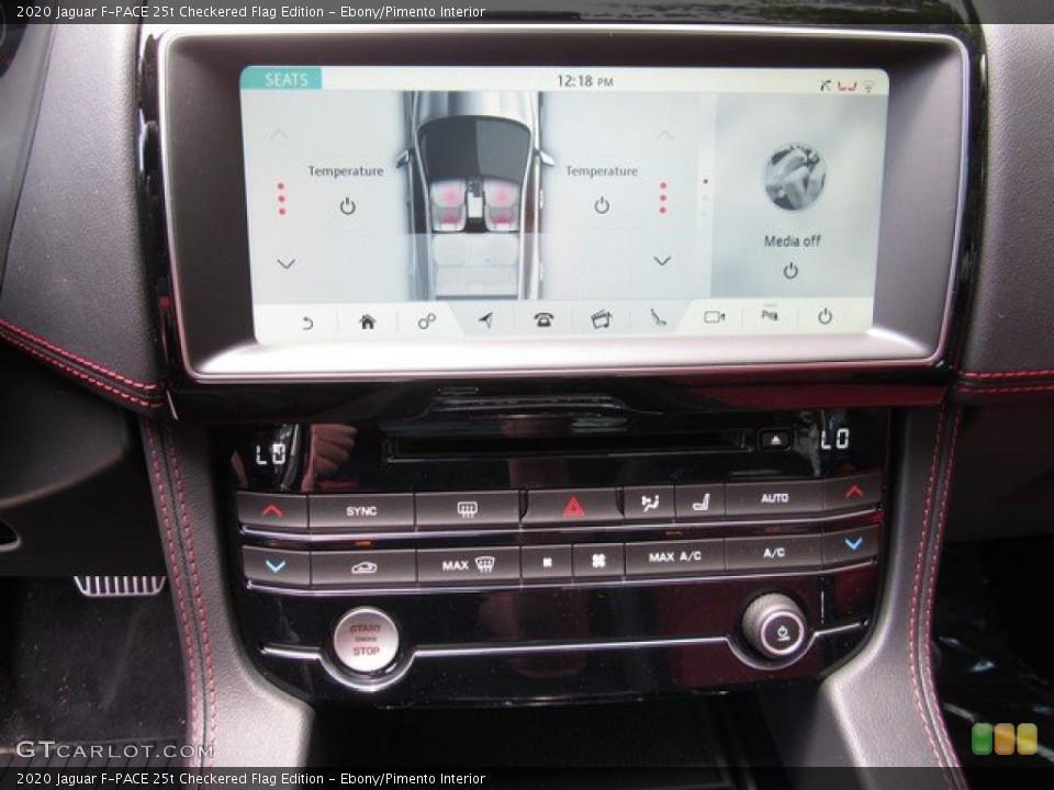 Ebony/Pimento Interior Controls for the 2020 Jaguar F-PACE 25t Checkered Flag Edition #134620056