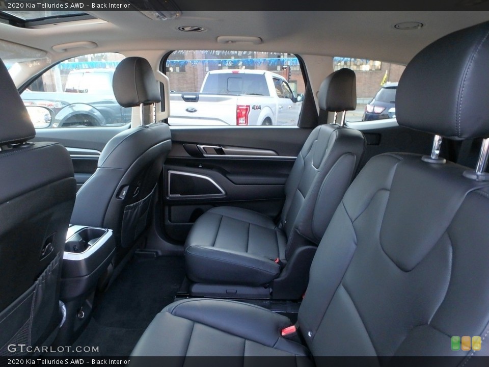 Black Interior Rear Seat for the 2020 Kia Telluride S AWD #134620131