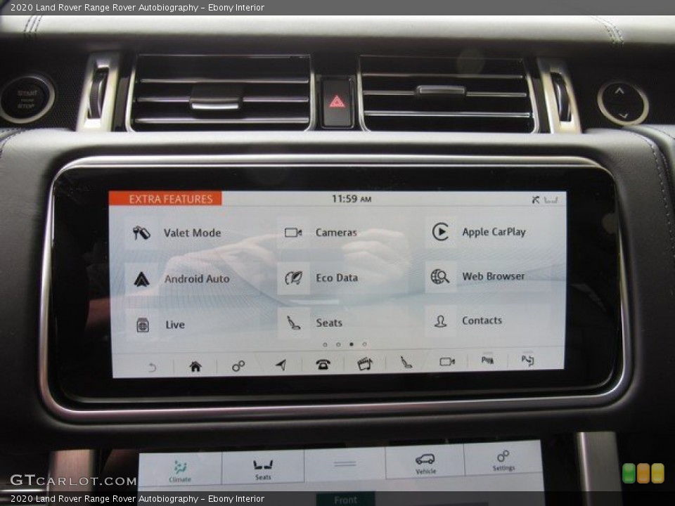 Ebony Interior Controls for the 2020 Land Rover Range Rover Autobiography #134620515