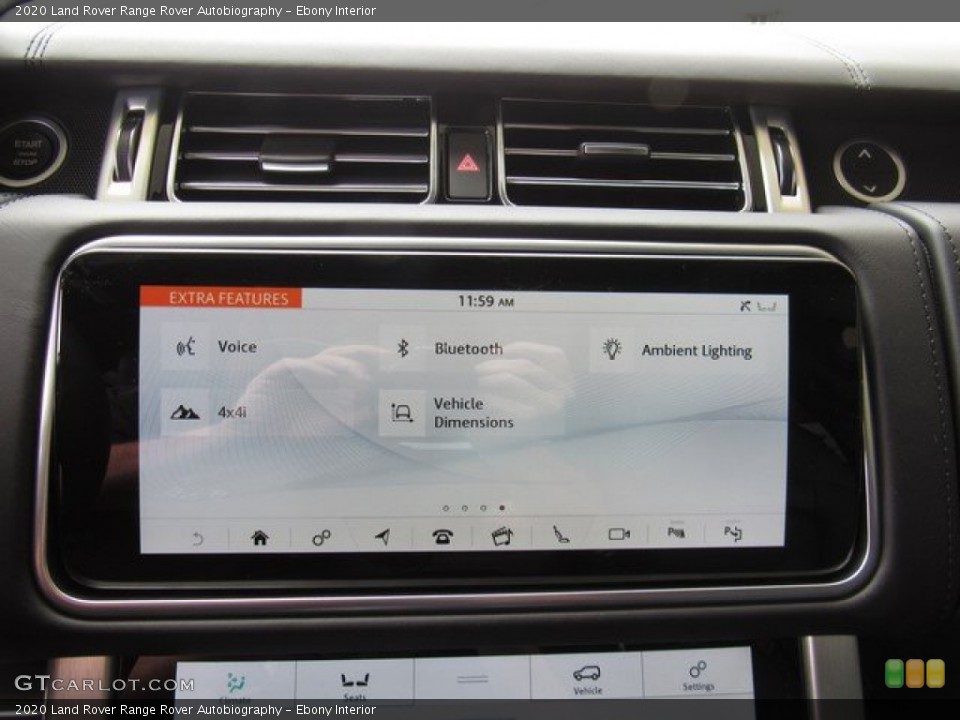 Ebony Interior Controls for the 2020 Land Rover Range Rover Autobiography #134620530