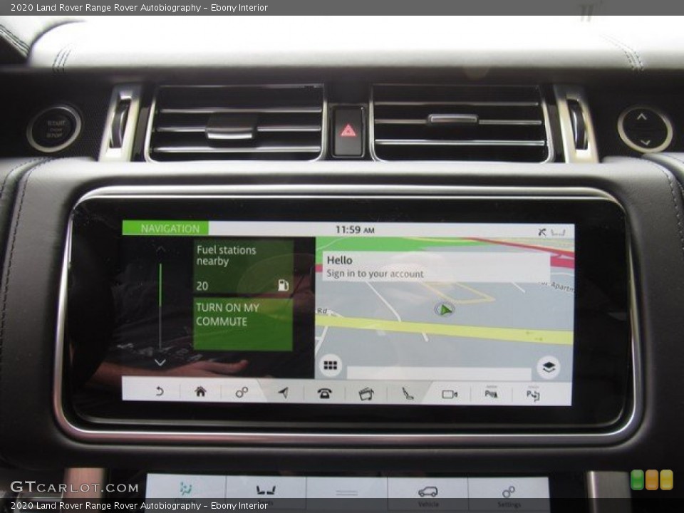 Ebony Interior Navigation for the 2020 Land Rover Range Rover Autobiography #134620536