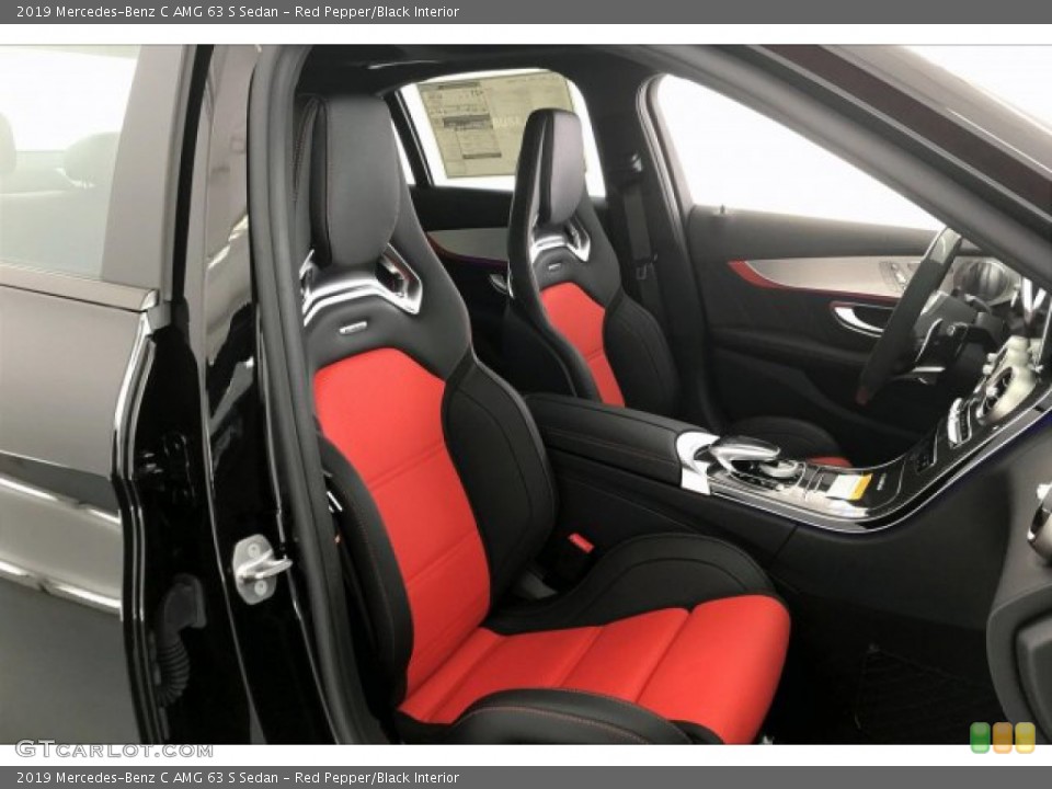 Red Pepper/Black Interior Front Seat for the 2019 Mercedes-Benz C AMG 63 S Sedan #134621499