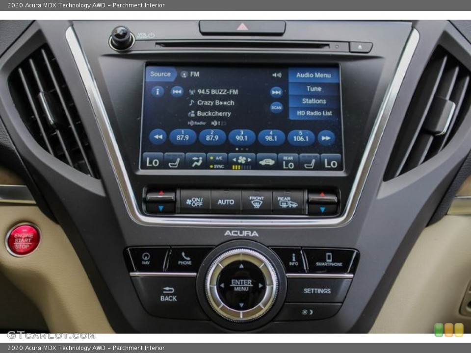 Parchment Interior Controls for the 2020 Acura MDX Technology AWD #134626658