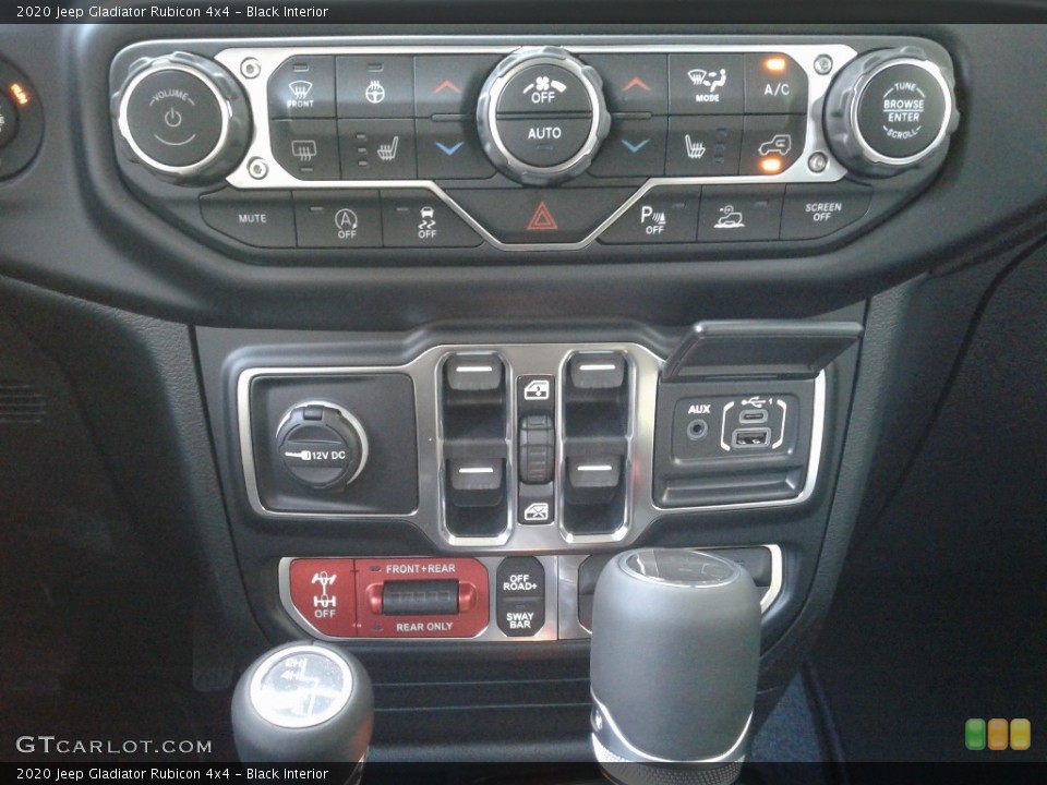 Black Interior Controls for the 2020 Jeep Gladiator Rubicon 4x4 #134627915