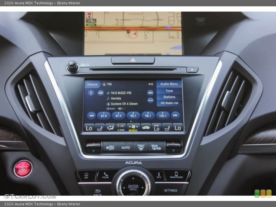 Ebony Interior Controls for the 2020 Acura MDX Technology #134628686