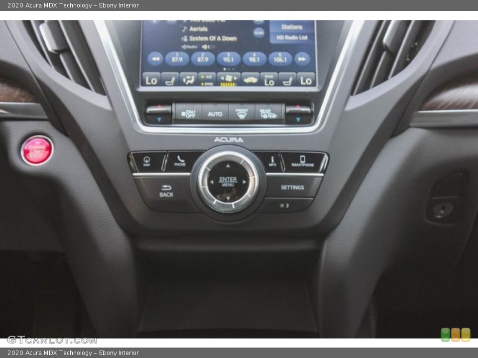 Ebony Interior Controls for the 2020 Acura MDX Technology #134628707