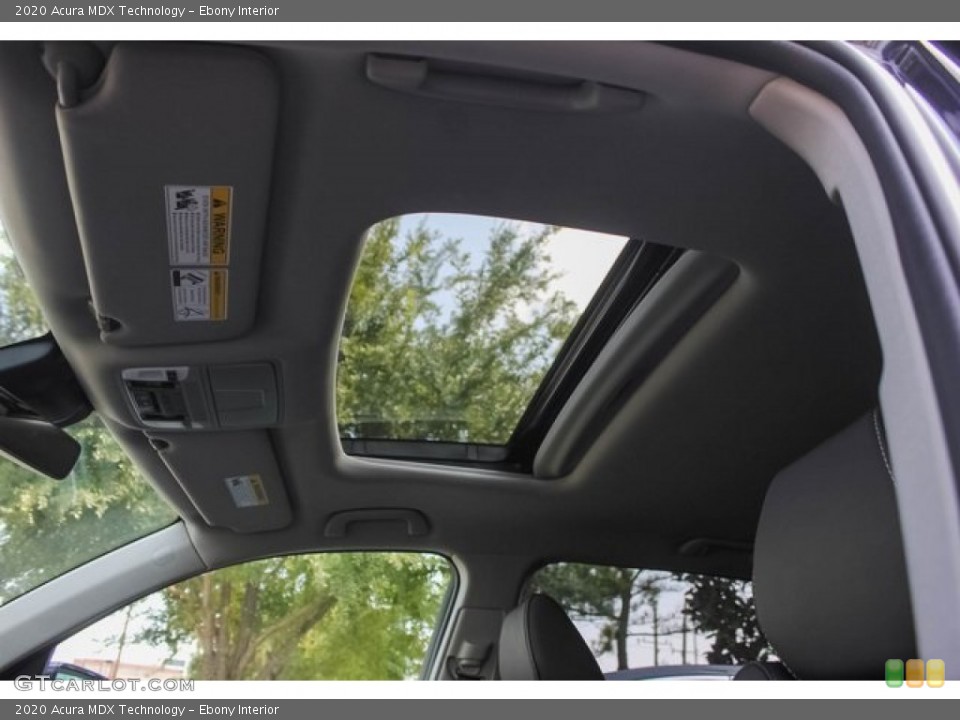 Ebony Interior Sunroof for the 2020 Acura MDX Technology #134628905