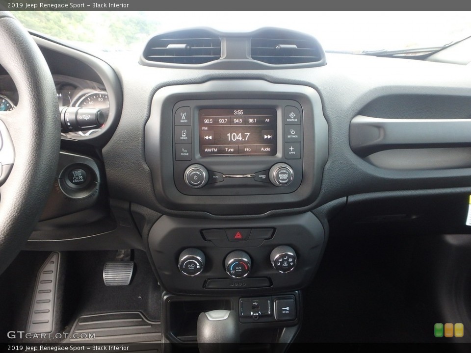 Black Interior Controls for the 2019 Jeep Renegade Sport #134635820