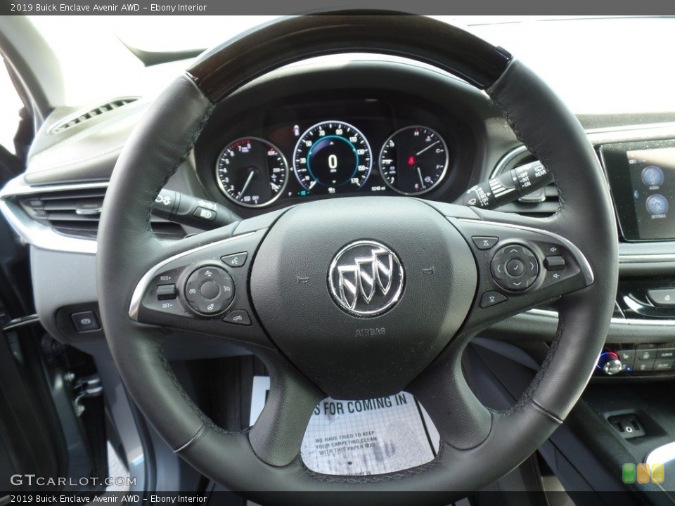 Ebony Interior Steering Wheel for the 2019 Buick Enclave Avenir AWD #134637533