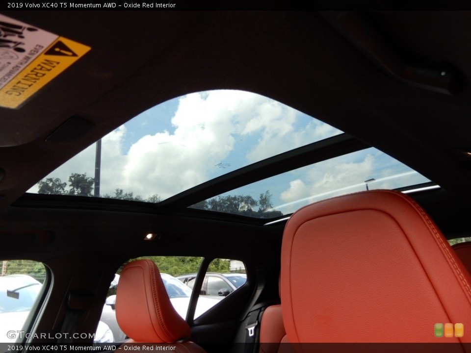 Oxide Red Interior Sunroof for the 2019 Volvo XC40 T5 Momentum AWD #134639222