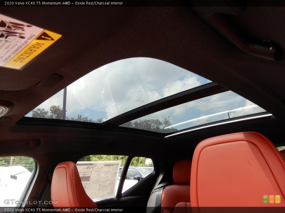 Oxide Red/Charcoal Interior Sunroof for the 2020 Volvo XC40 T5 Momentum AWD #134640014