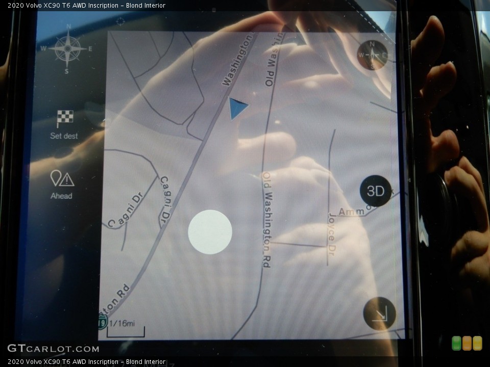 Blond Interior Navigation for the 2020 Volvo XC90 T6 AWD Inscription #134640248