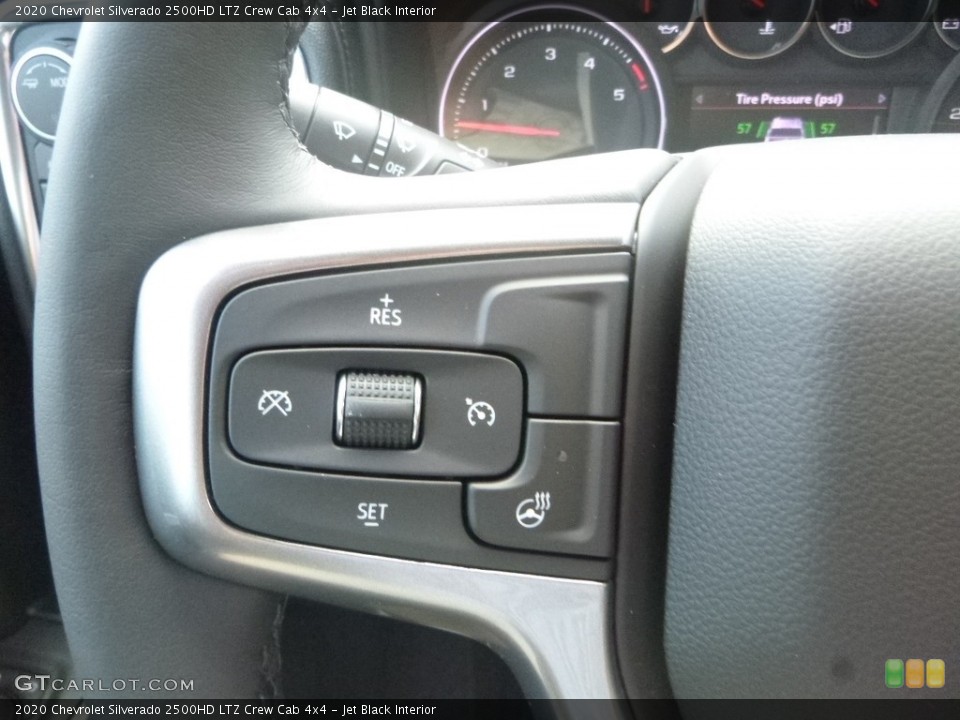 Jet Black Interior Steering Wheel for the 2020 Chevrolet Silverado 2500HD LTZ Crew Cab 4x4 #134644442