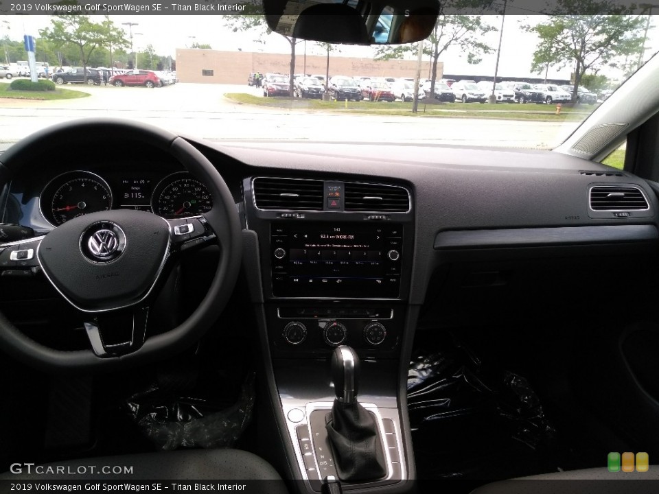 Titan Black Interior Dashboard for the 2019 Volkswagen Golf SportWagen SE #134646341