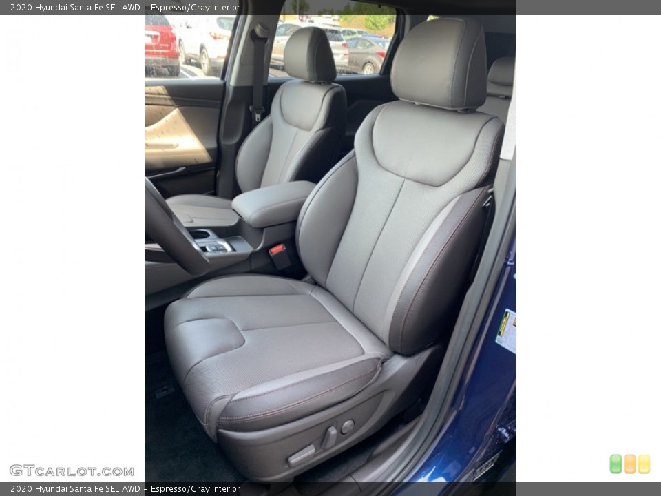 Espresso/Gray Interior Front Seat for the 2020 Hyundai Santa Fe SEL AWD #134651696