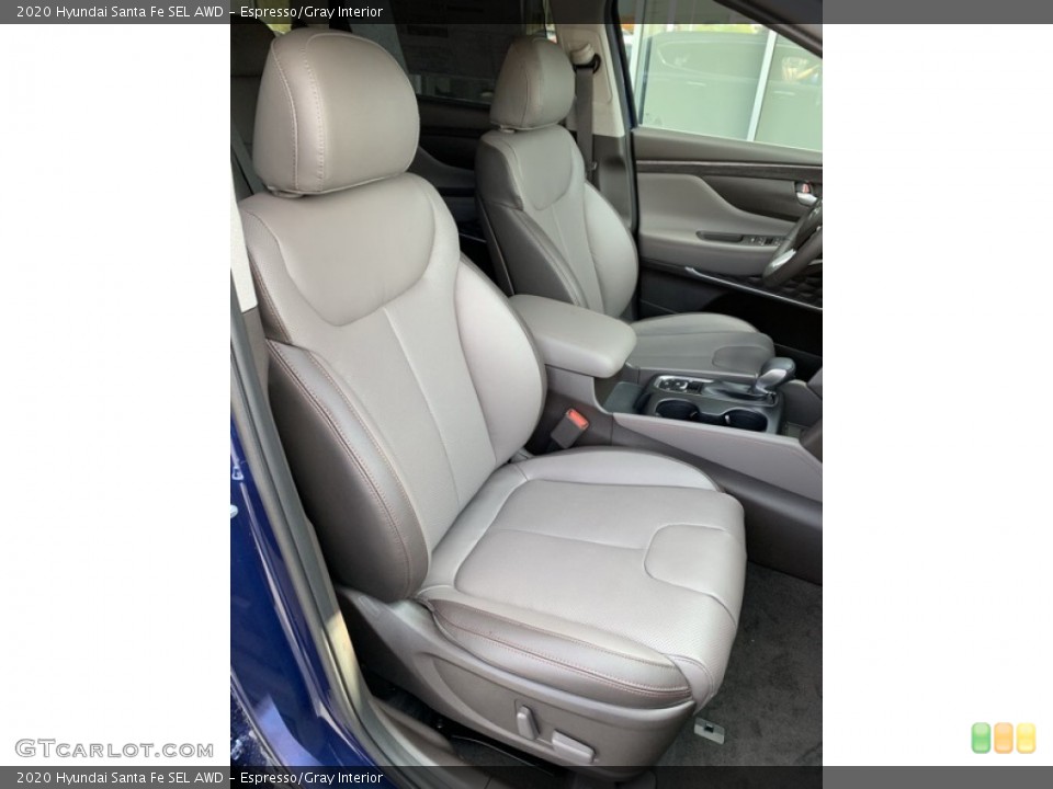 Espresso/Gray Interior Front Seat for the 2020 Hyundai Santa Fe SEL AWD #134651894