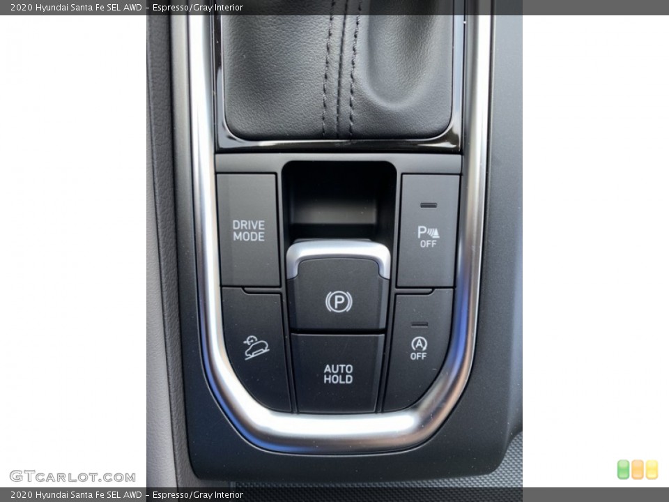 Espresso/Gray Interior Controls for the 2020 Hyundai Santa Fe SEL AWD #134652023