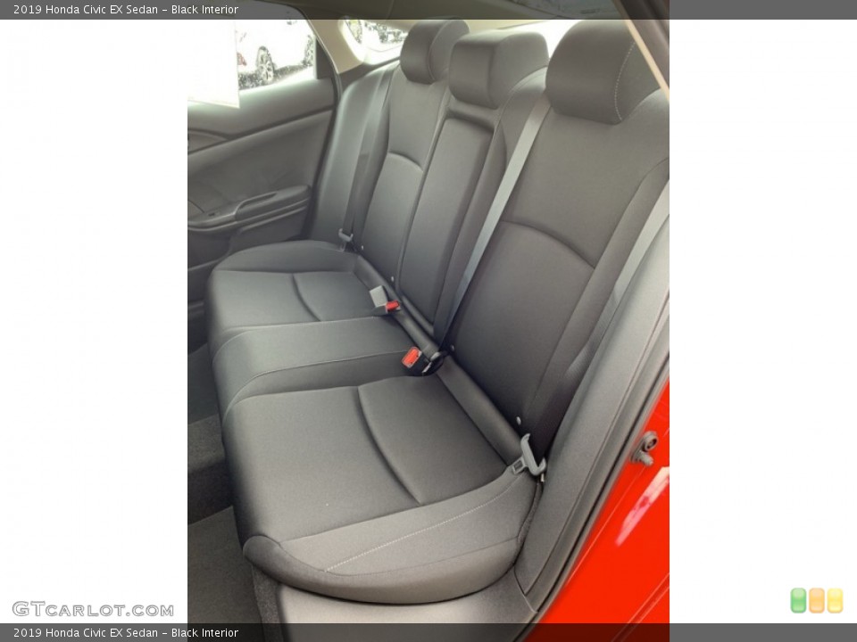 Black Interior Rear Seat for the 2019 Honda Civic EX Sedan #134655074