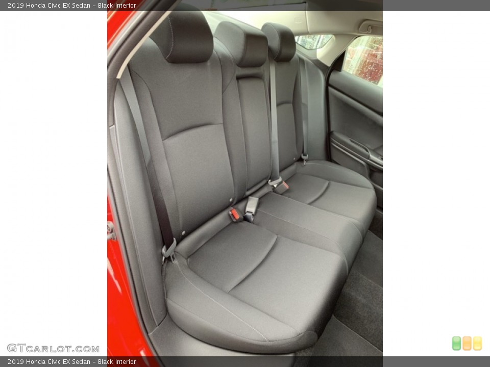 Black Interior Rear Seat for the 2019 Honda Civic EX Sedan #134655185