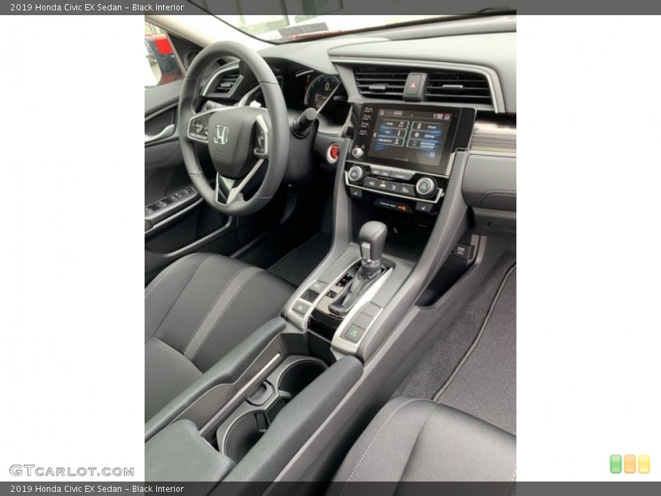 Black Interior Controls for the 2019 Honda Civic EX Sedan #134655257