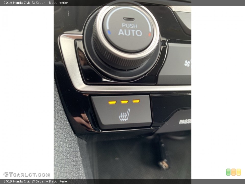 Black Interior Controls for the 2019 Honda Civic EX Sedan #134655395