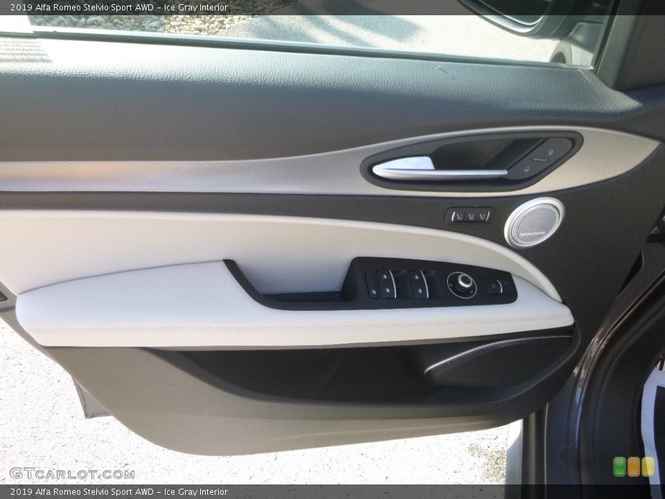 Ice Gray Interior Door Panel for the 2019 Alfa Romeo Stelvio Sport AWD #134662817