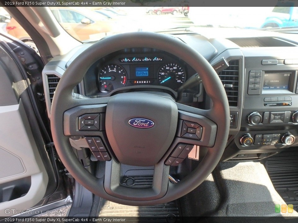 Earth Gray Interior Steering Wheel for the 2019 Ford F350 Super Duty XL SuperCab 4x4 #134663252