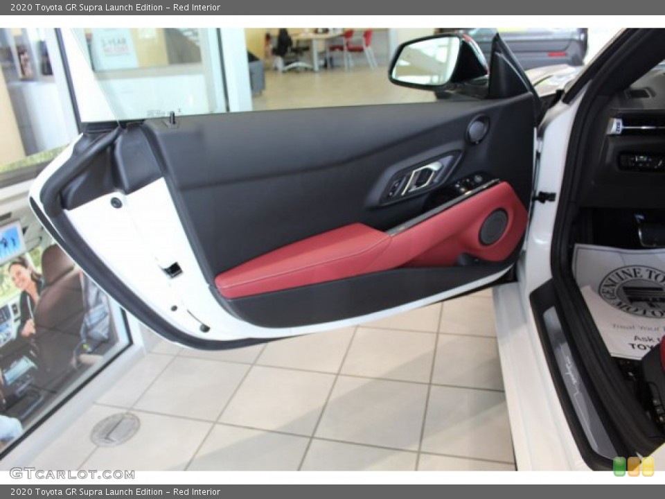 Red Interior Door Panel for the 2020 Toyota GR Supra Launch Edition #134665154